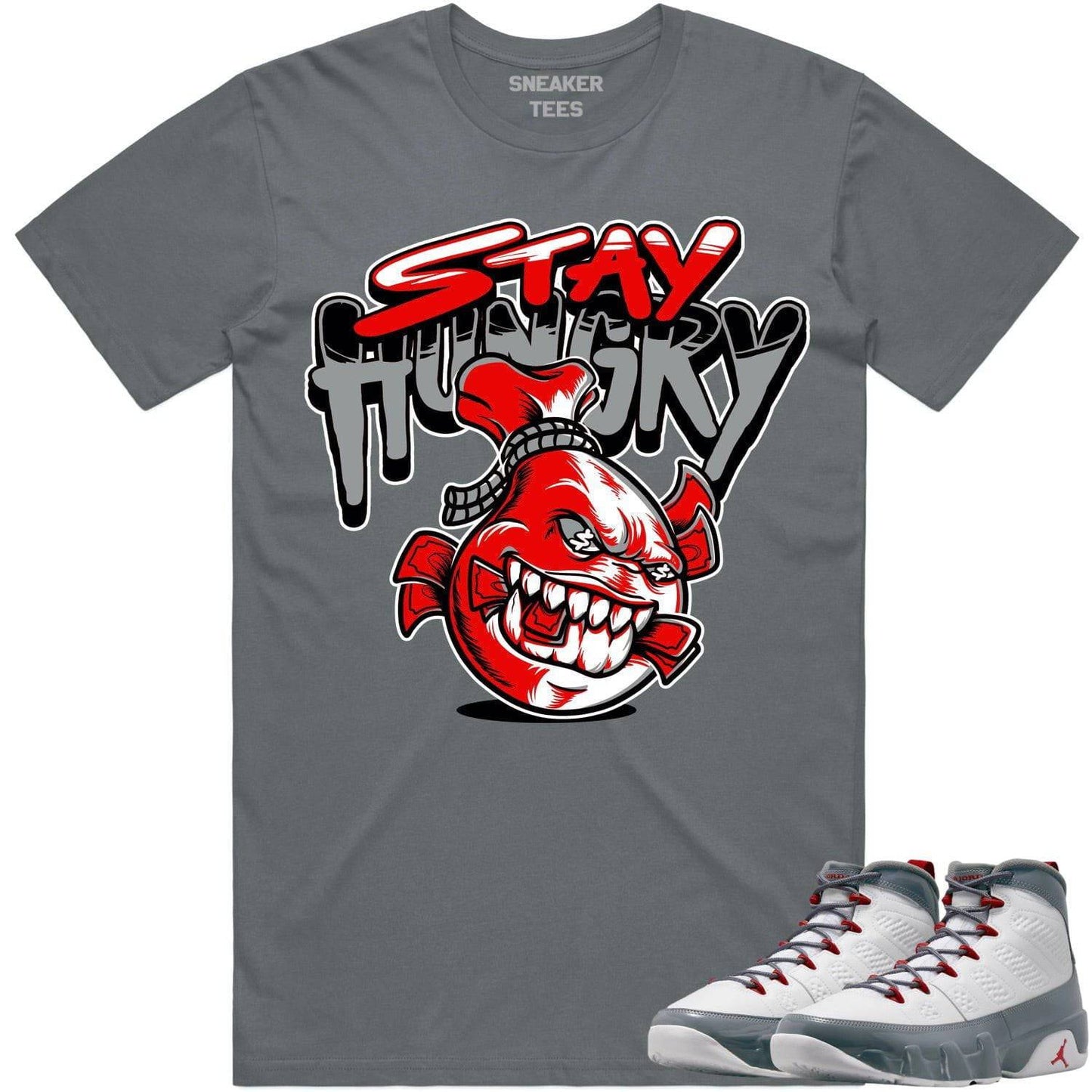 Fire Red 9s Shirt - Jordan Retro 9 Fire Red Shirt - Stay Hungry