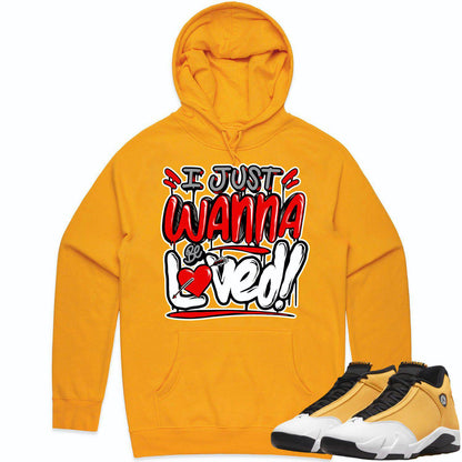 Ginger 14s Hoodie - Jordan 14 Ginger Gold Hoodie - Red Loved