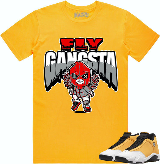 Ginger Gold 14s Shirt - Jordan Retro 14 Sneaker Tees - Fly Gangsta
