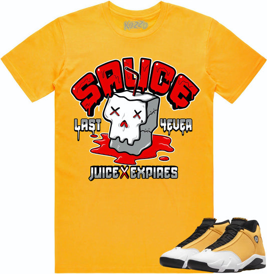 Ginger Gold 14s Shirt - Jordan Retro 14 Sneaker Tees - Sauce
