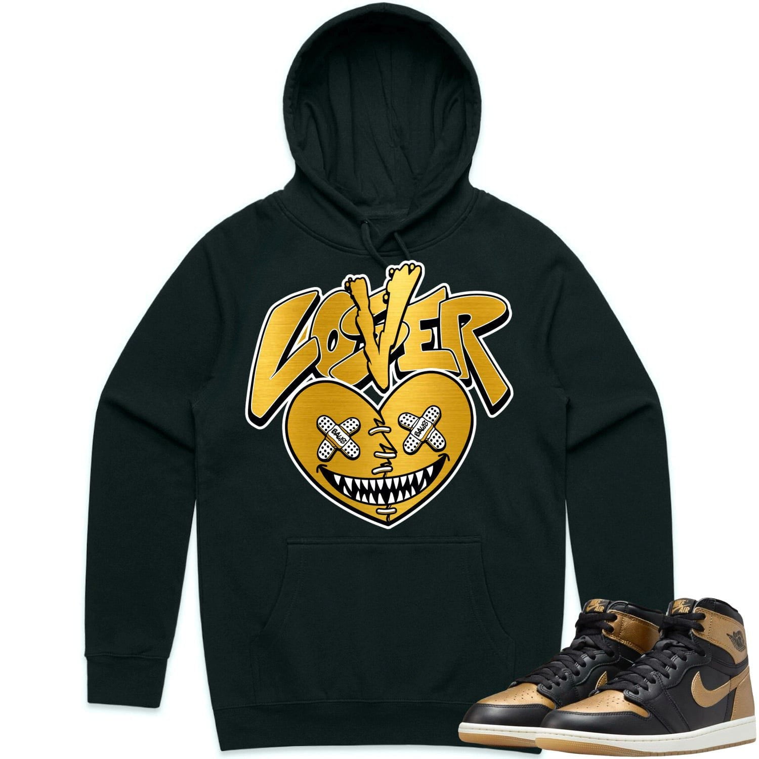 Gold Medal 1s Hoodie to Match - Lover Loser Baws