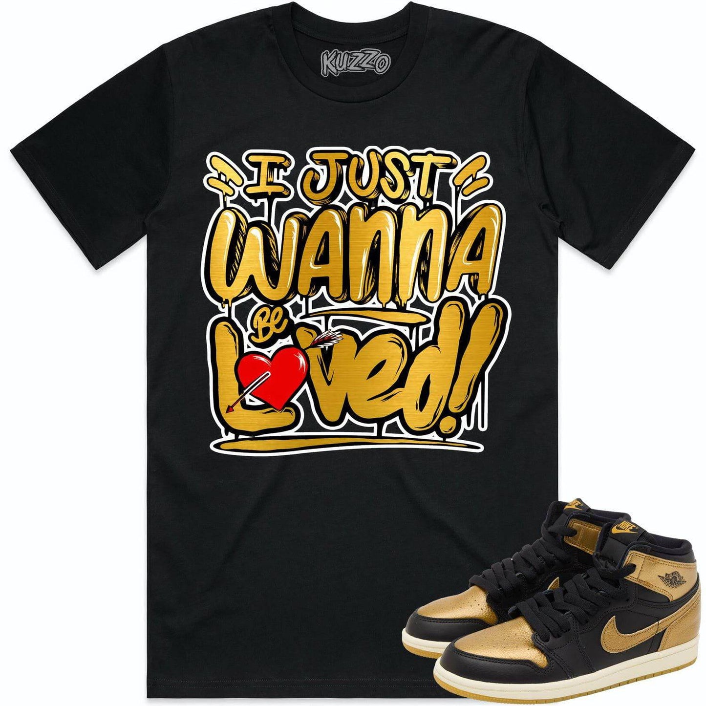 Gold Medal 1s Shirt - Jordan 1 High OG Metallic Gold Medal - Loved