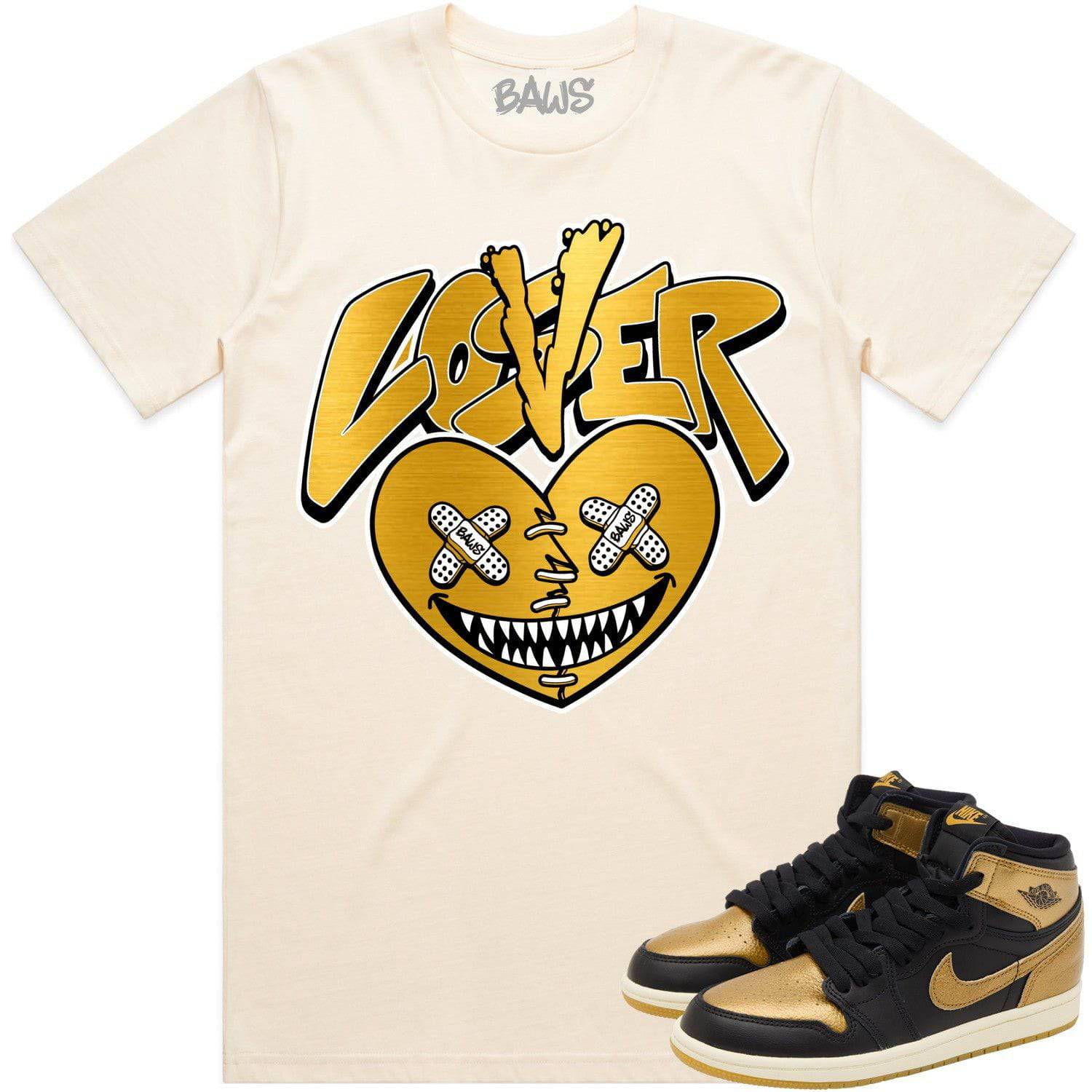 Gold Medal 1s Shirt - Jordan 1 High OG Metallic Gold Medal - Lover