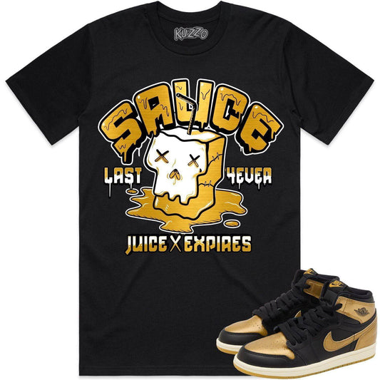 Gold Medal 1s Shirt - Jordan 1 High OG Metallic Gold Medal - Sauce