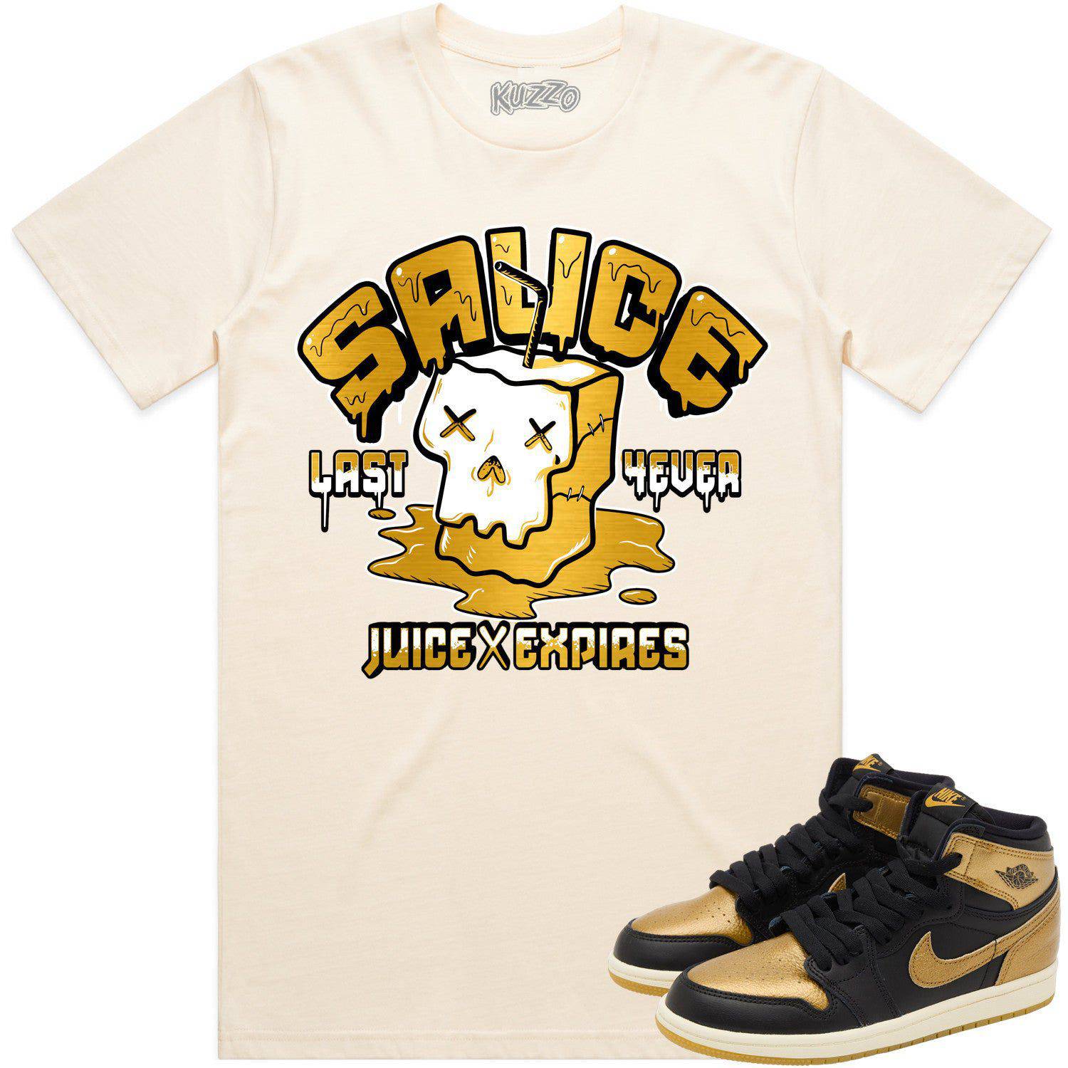 Gold Medal 1s Shirt - Jordan 1 High OG Metallic Gold Medal - Sauce