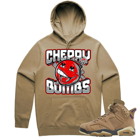 Gore Tex 6s Hoodie - Jordan 6 Brown Kelp 6s Hoodie - Cherry Bombs