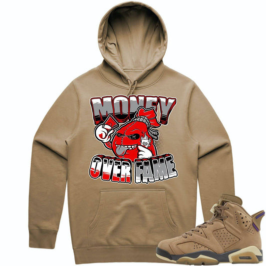 Gore Tex 6s Hoodie - Jordan 6 Brown Kelp 6s Hoodie - Money over Fame