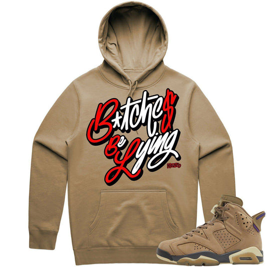 Gore Tex 6s Hoodie - Jordan 6 Brown Kelp 6s Hoodie - Red BBL