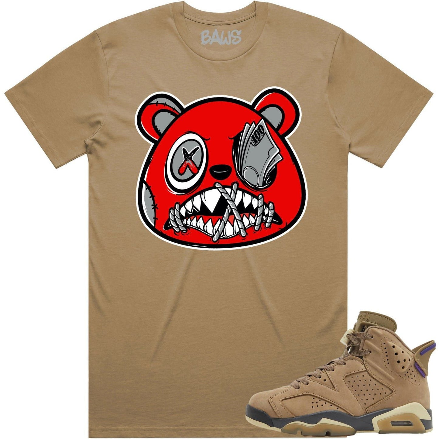Gore Tex 6s Shirt - Jordan 6 Brown Kelp 6s Sneaker Tees - Angry Baws