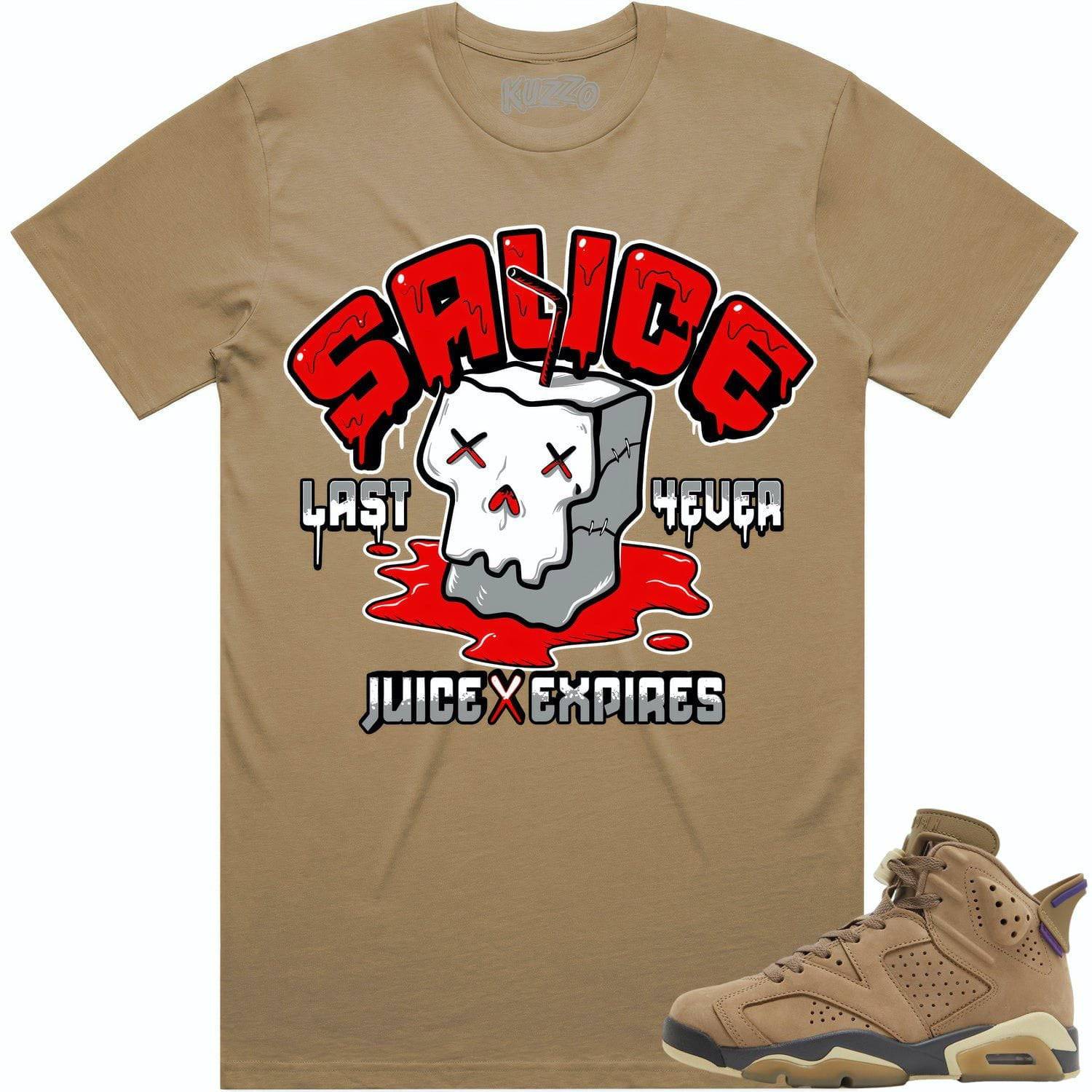 Gore Tex 6s Shirt - Jordan 6 Brown Kelp 6s Sneaker Tees - Sauce