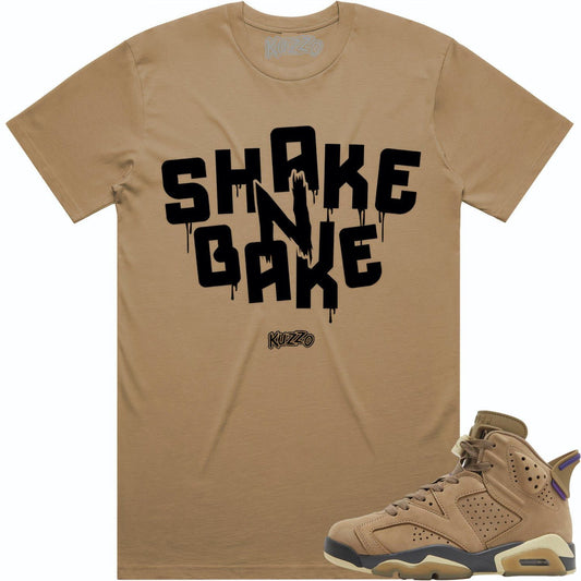 Gore Tex Brown Kelp 6s Shirt - Jordan 6 Gore Tex Sneaker Tees - Shake