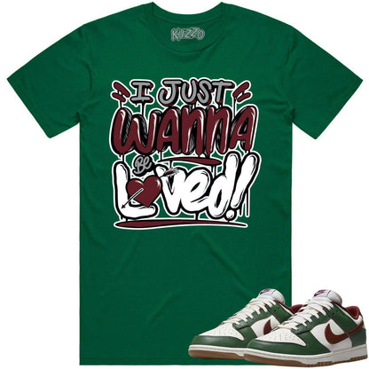 Gorge Green Team Red Dunks Shirt - Dunks Sneaker Tees - Burgundy Loved