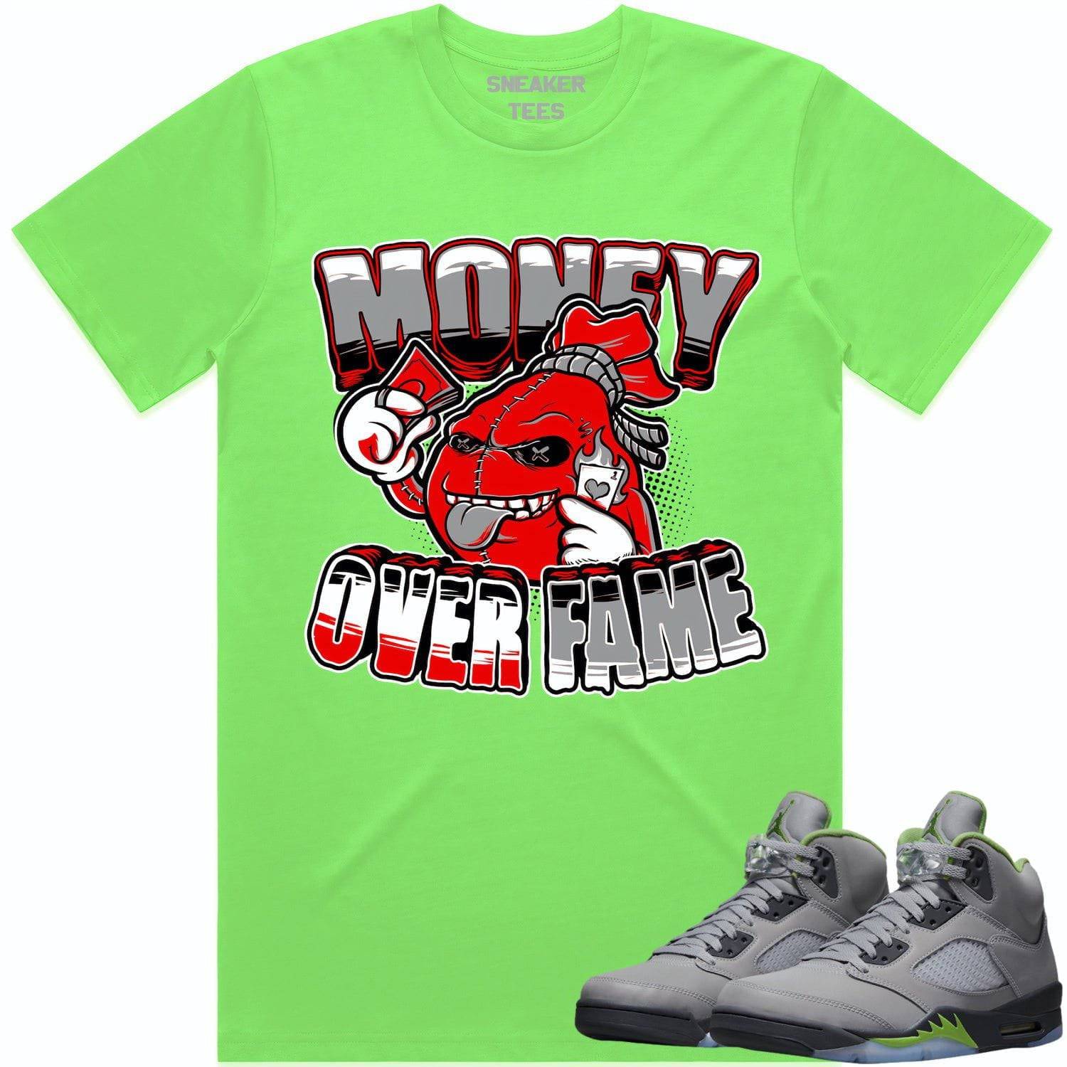 Green Bean 5s Shirt - Jordan 5 Green Bean Shirts - Money over Fame