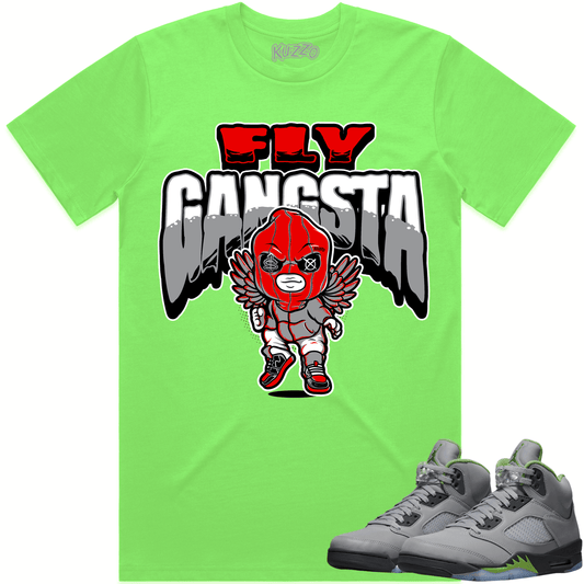 Green Bean 5s Shirt - Jordan Retro 5 Green Bean Shirts - Fly Gangsta