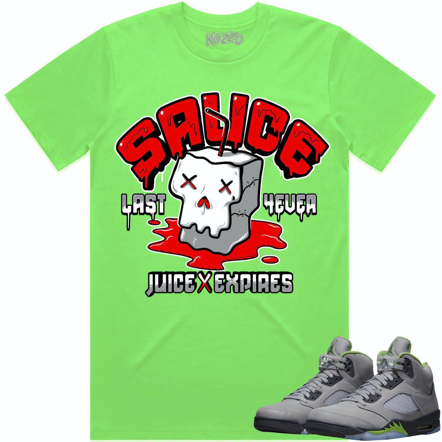 Green Bean 5s Shirt - Jordan Retro 5 Green Bean Shirts - Red Sauce