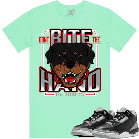 Green Glow 3s Shirts - Jordan Retro 3 Green Glow Shirts - Dont Bite