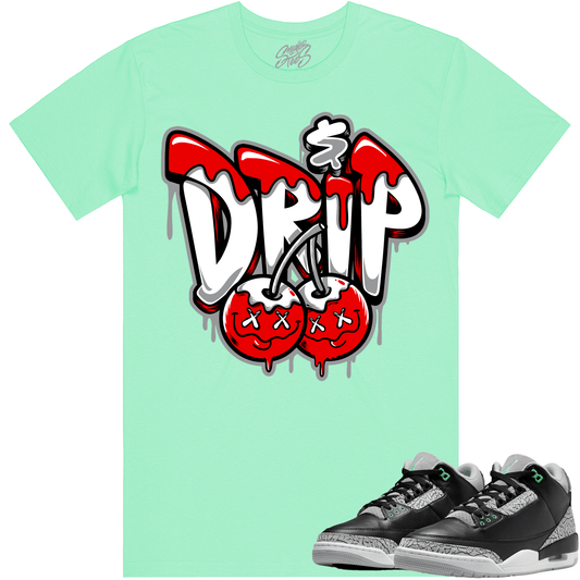 Green Glow 3s Shirts - Jordan Retro 3 Green Glow Shirts - Money Drip