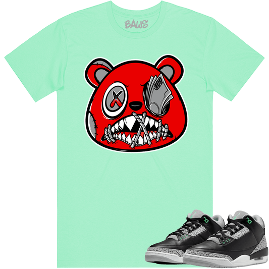 Green Glow 3s Shirts - Jordan Retro 3 Green Glow Shirts - Money Talks