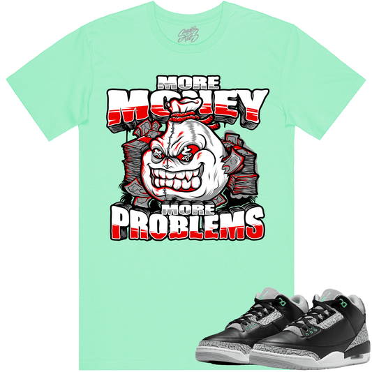 Green Glow 3s Shirts - Jordan Retro 3 Green Glow Shirts - Problems