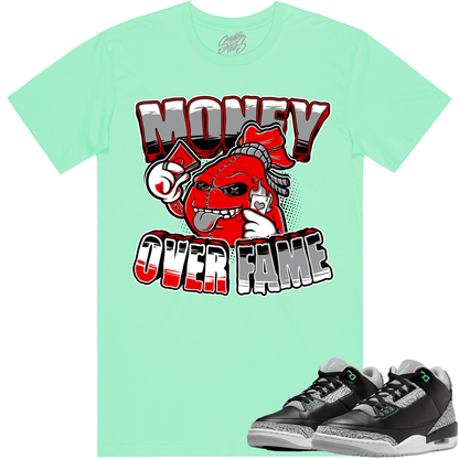 Green Glow 3s Shirts - Jordan Retro 3 Green Glow Shirts - Red Fame