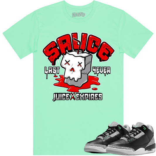 Green Glow 3s Shirts - Jordan Retro 3 Green Glow Shirts - Sauce