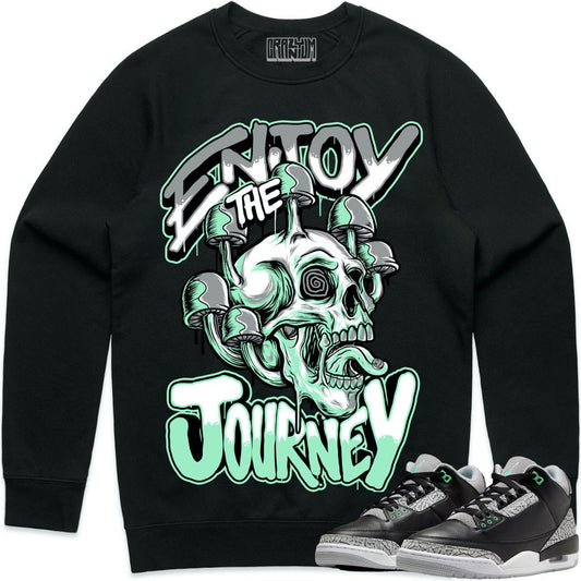 Green Glow 3s Sweater - Jordan 3 Green Glow Crewnecks - Enjoy Journey