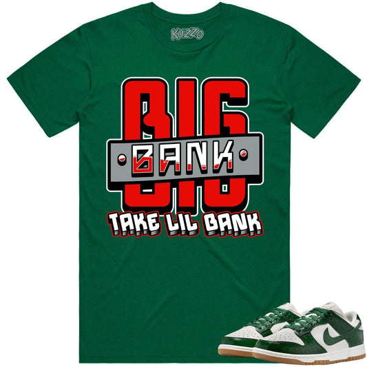 Green Ostrich Dunks Shirt - Dunks Sneaker Tees - Red Big Bank