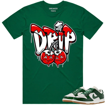 Green Ostrich Dunks Shirt - Dunks Sneaker Tees - Red Money Drip