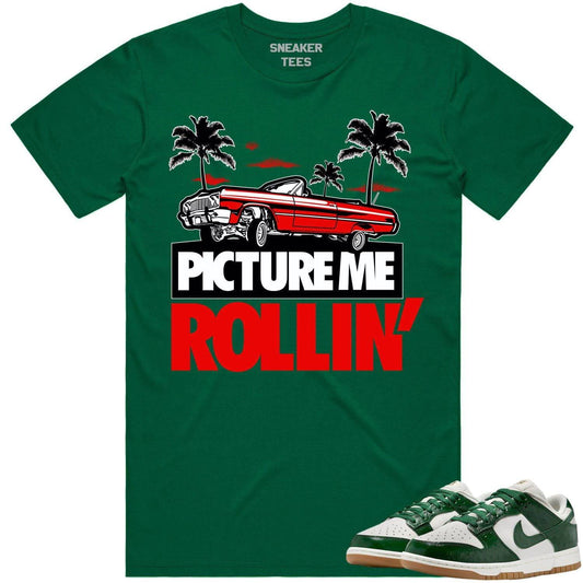 Green Ostrich Dunks Shirt - Dunks Sneaker Tees - Red Picture