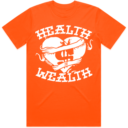 Health is Wealth : Sneaker Shirt to Match : Blood Orange