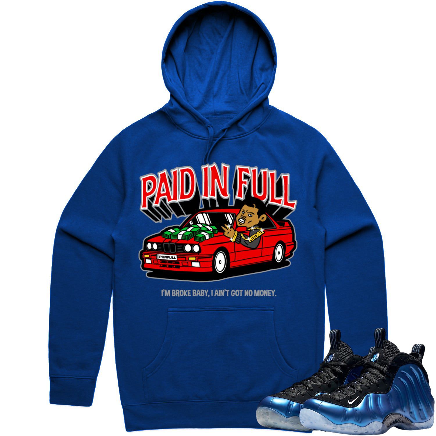 International Blue Foamposites Hoodies to Match - Paid