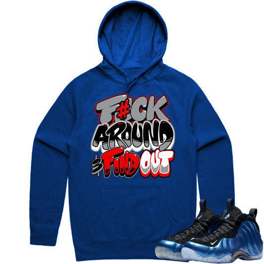 International Blue Foamposites Hoodies to Match - Red F#ck