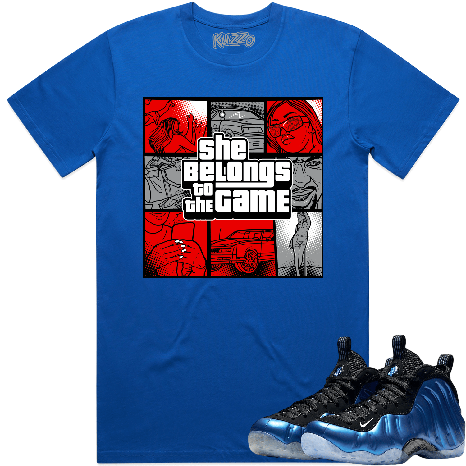 International Blue Royal Foamposites Shirts - Belongs Game