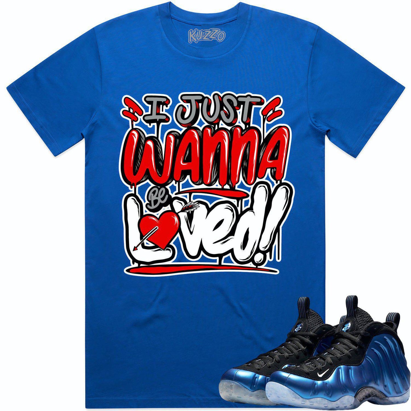 International Blue Royal Foamposites Shirts - Red Loved