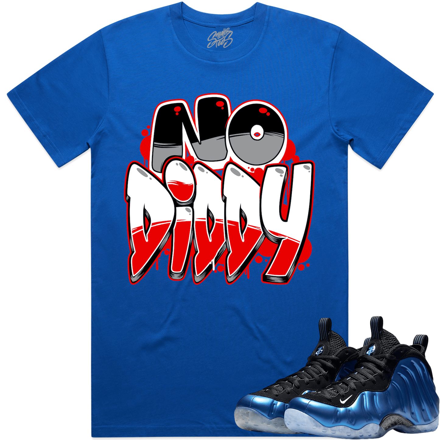 International Blue Royal Foamposites Shirts - Red NoDiddy