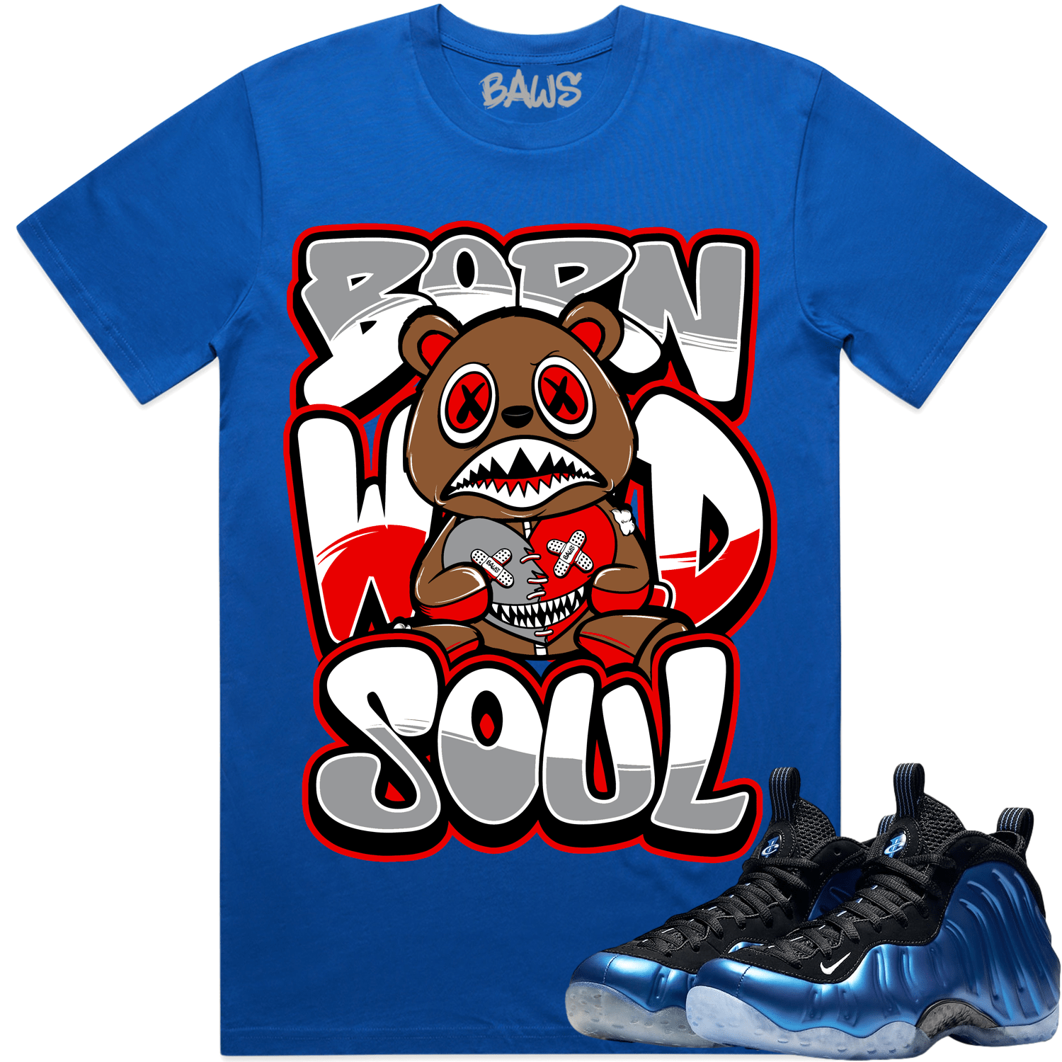 International Blue Royal Foamposites Shirts to Match - Born Wild Baws