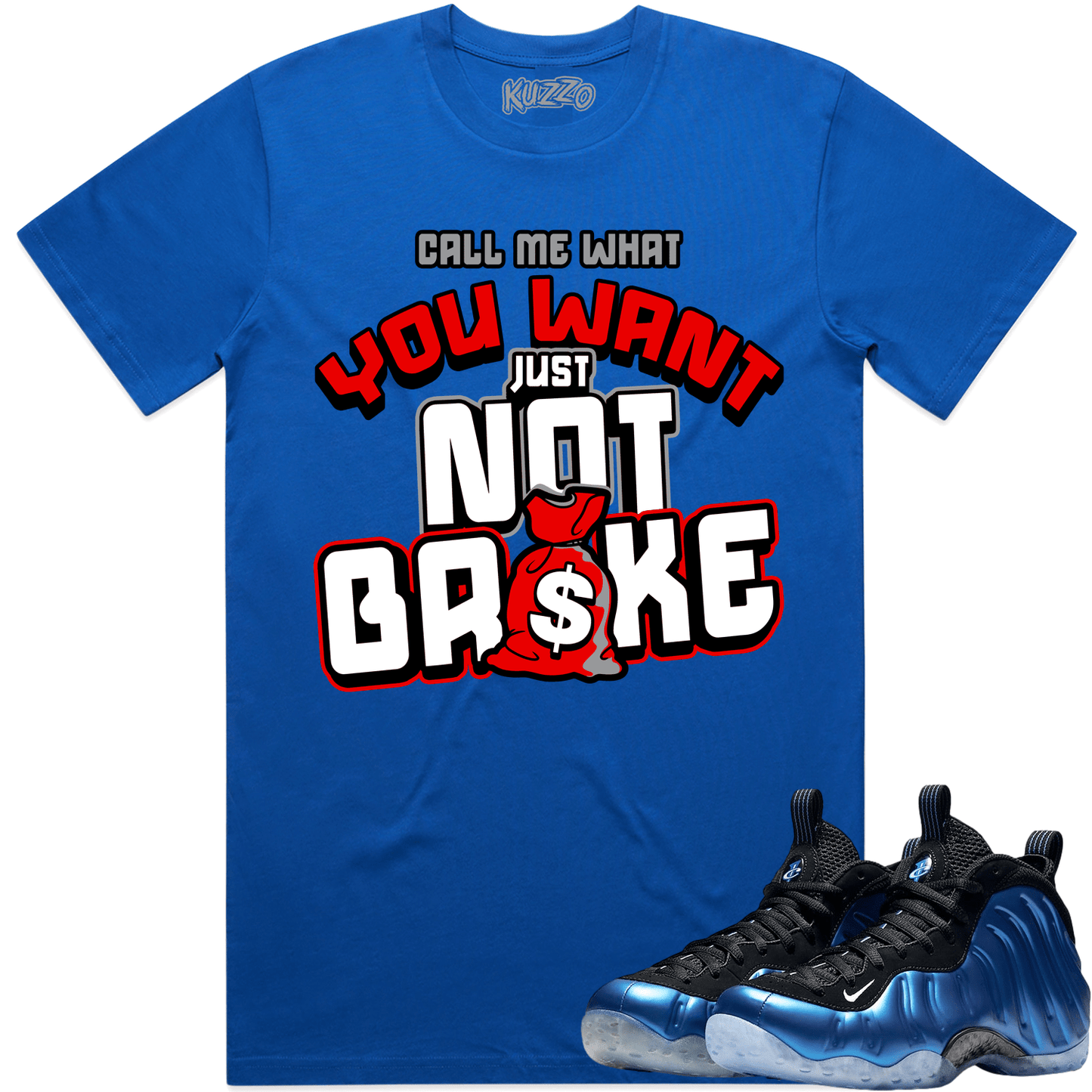 International Blue Royal Foamposites Shirts to Match - Red Not Broke