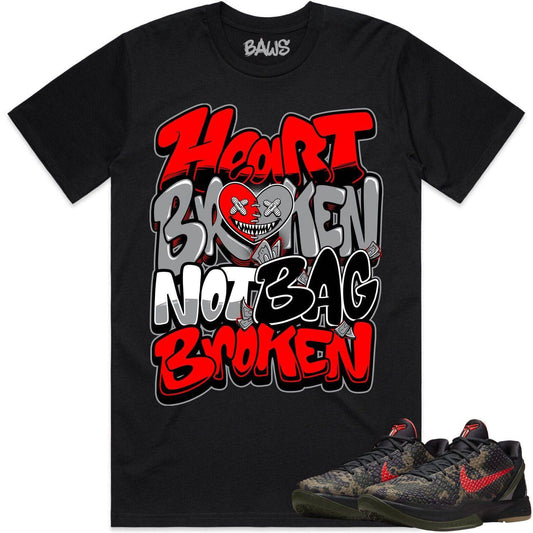 Italian Camo 6s Shirt - Kobe 6 Italian Camo 6s Shirts - Heart Broken