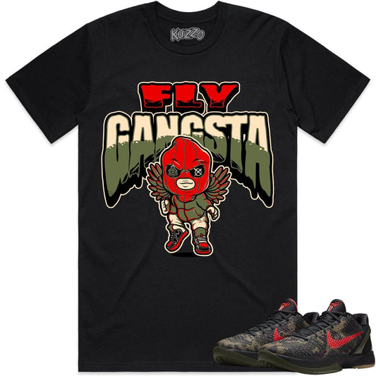 Italian Camo 6s Shirt - Kobe 6 Italian Camo Shirts - Fly Gangsta