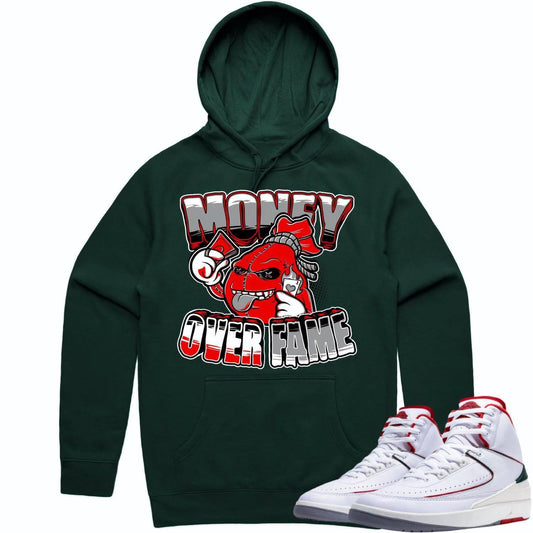 Italy 2s Hoodie - Jordan 2 Italy Origins 2s Hoodie - Money over Fame