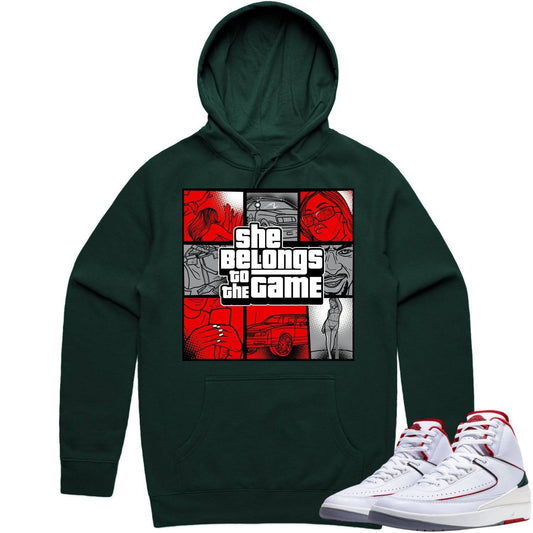 Italy 2s Hoodie - Jordan 2 Italy Origins 2s Hoodie - Red Game