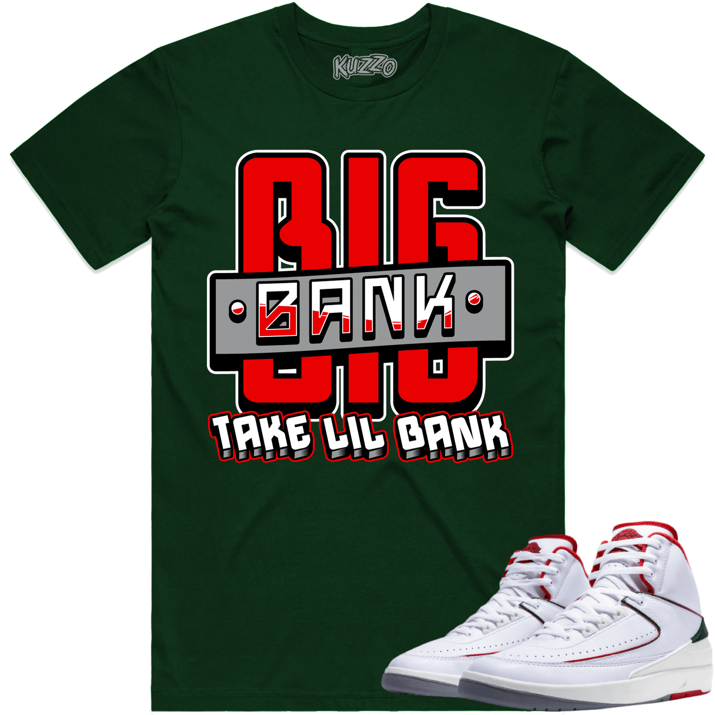 Italy 2s Shirt - Jordan 2 Origins Italy Sneaker Tees - Big Bank