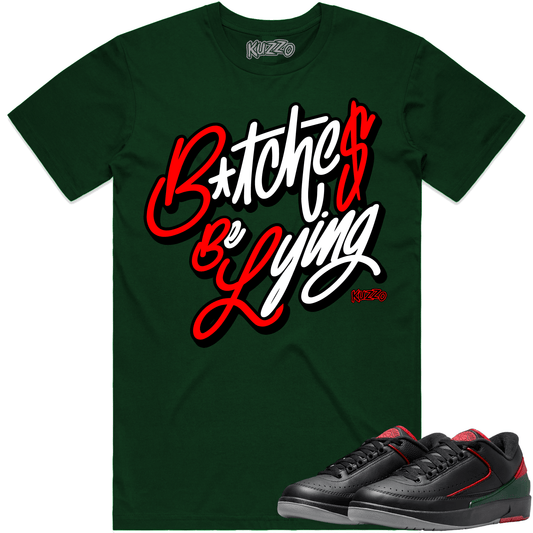 Italy 2s Shirt - Jordan 2 Origins Italy Sneaker Tees - Red BBL