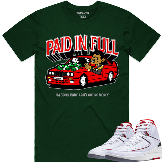 Italy 2s Shirt - Jordan 2 Origins Italy Sneaker Tees - Red Paid