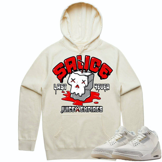 Ivory 3s Hoodie - Jordan 3 Craft Ivory Hoodie - Red Sauce