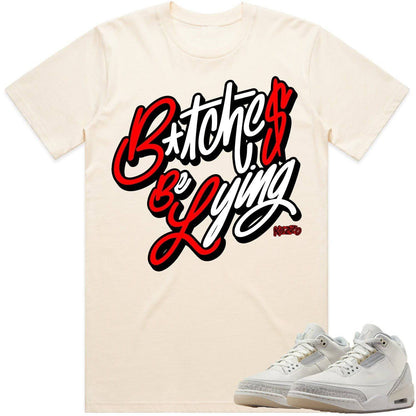 Ivory 3s Shirt - Jordan Retro 3 Craft Ivory Sneaker Tees - BBL