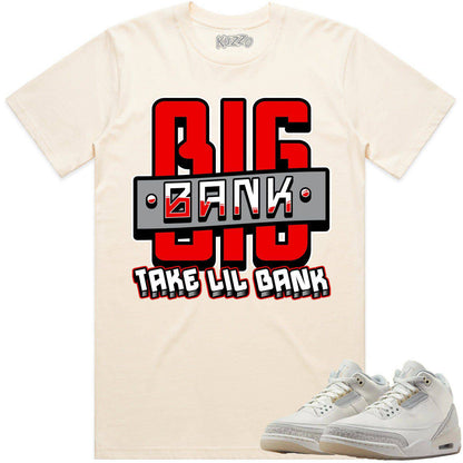 Ivory 3s Shirts - Jordan Retro 3 Craft Ivory Sneaker Tees - Big Bank