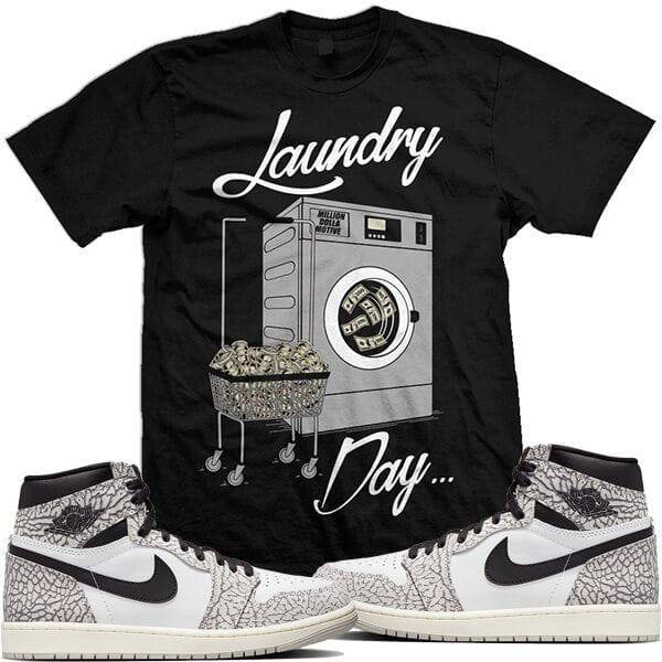 Jordan 1 OG White Cement 1s : Sneaker Clothing : Shirts to Match