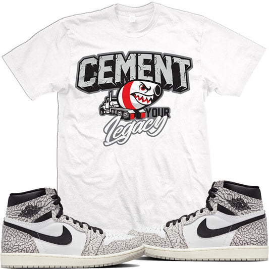 Jordan 1 OG White Cement  : Sneaker Shirts to Match