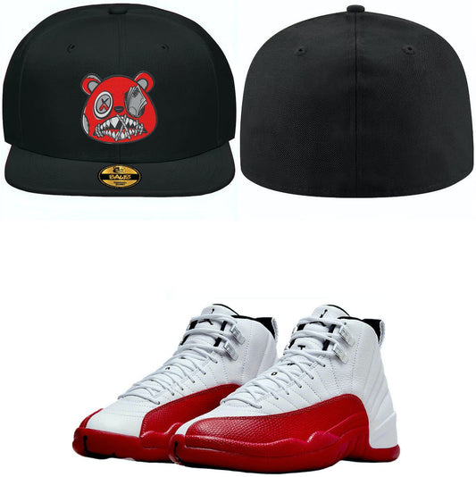 Jordan 12 Cherry 12s Fitted Hats - Red Money Talks Baws